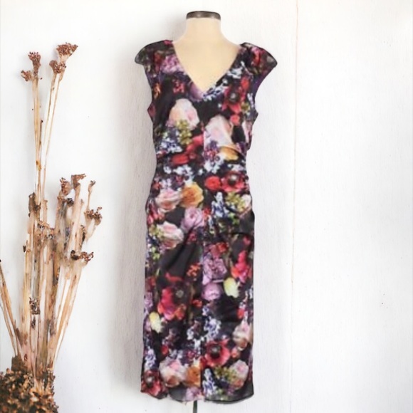 IVY & BLU by Maggy Boutique Black Floral Formal Dress Size 4 - Picture 3 of 10
